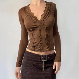 Women Lace Detailed Corset Crop Top