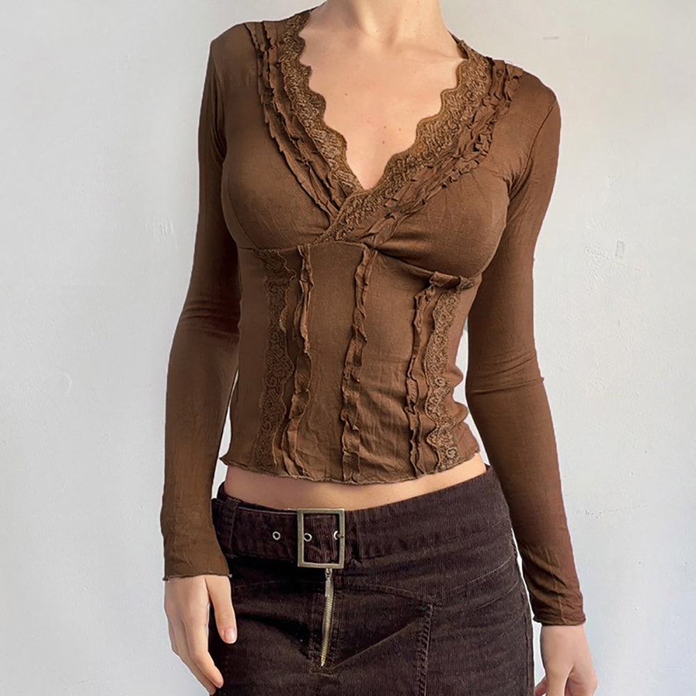 Women Lace Detailed Corset Crop Top