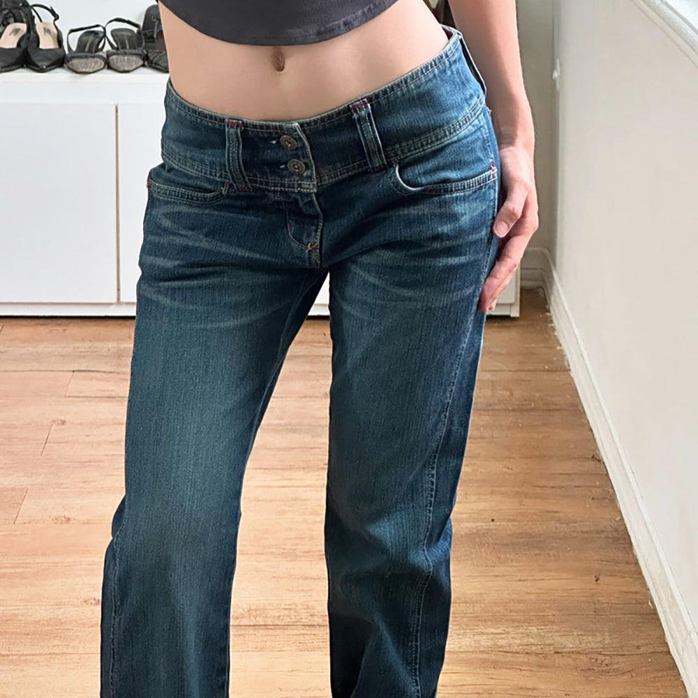 Women Light Fade Mid-Rise Mom Fit Jeans