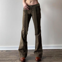 Women Low-Rise Easy Wash Pleated Trousers