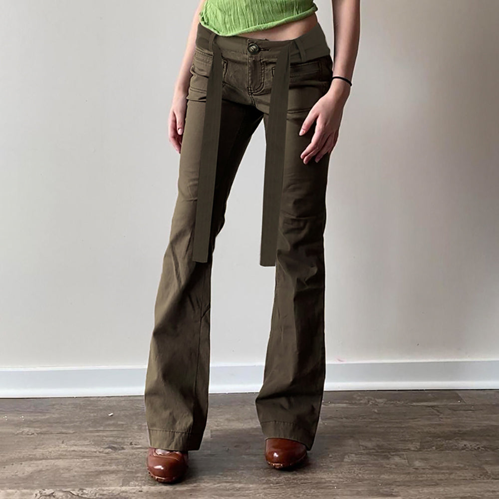 Women Low-Rise Easy Wash Pleated Trousers
