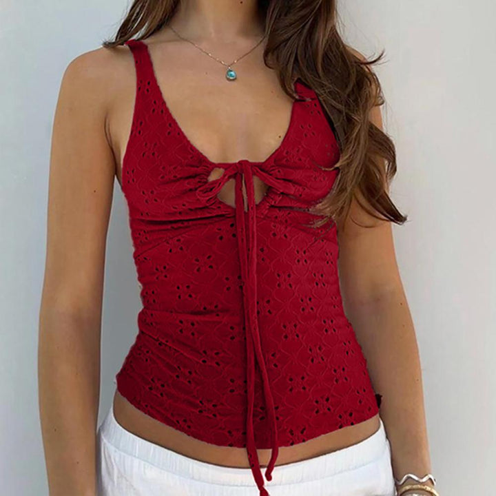 Women Tie-Up Neck Top