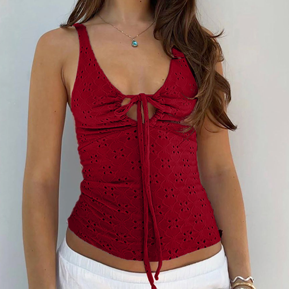 Women Tie-Up Neck Top