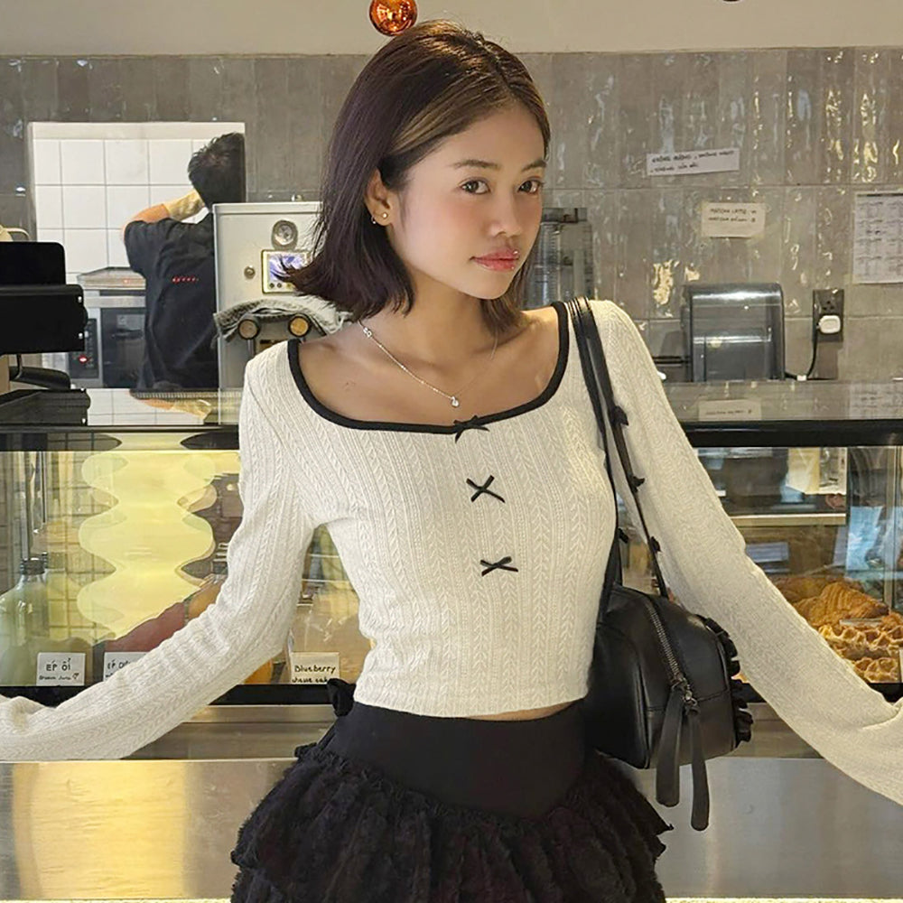 Self Design Bell Sleeves Top