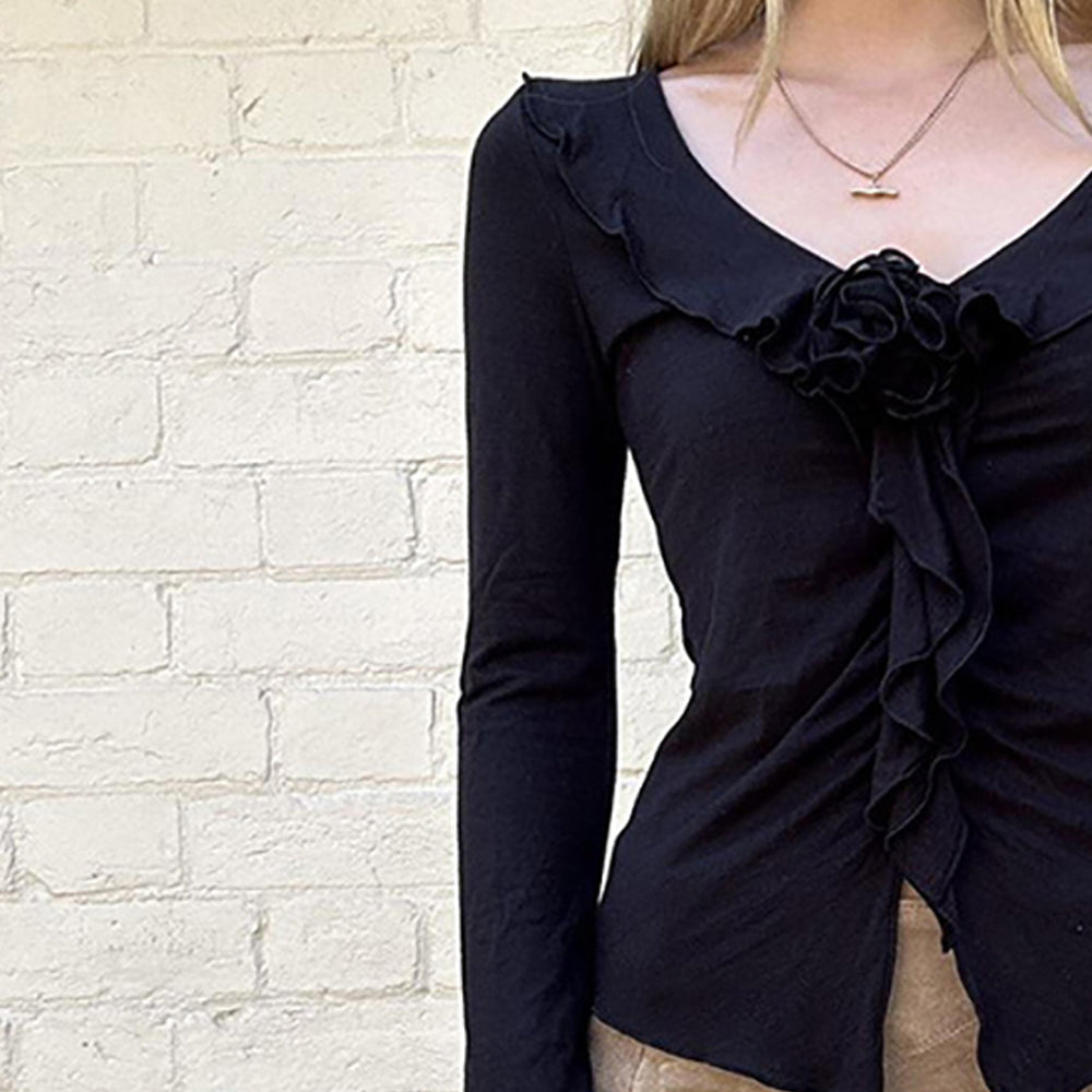 Women Scoop Neck Long Sleeves Top