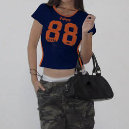 Women Typography Printed Round Neck T-shirt