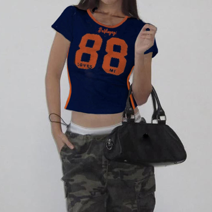 Women Typography Printed Round Neck T-shirt