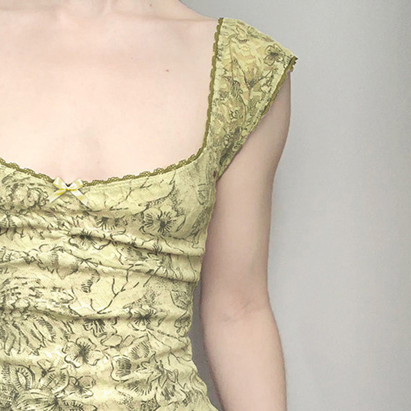 Women Floral Print Fitted Top