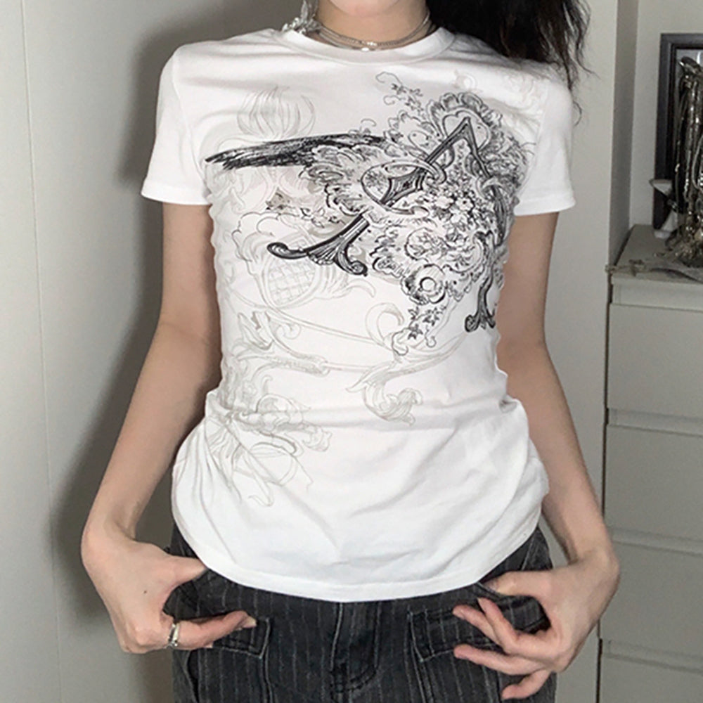 Women Graphic Printed Round Neck Top