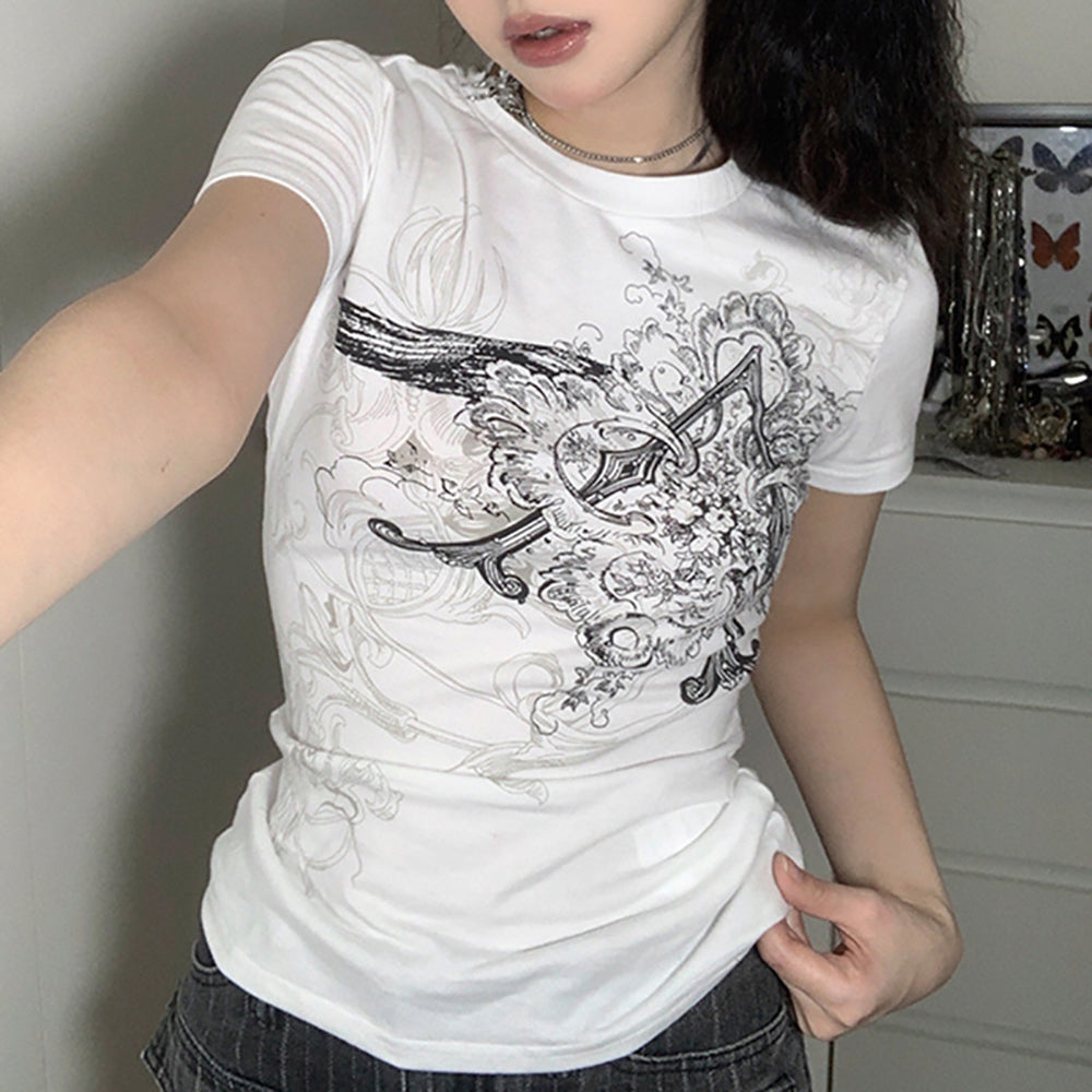 Women Graphic Printed Round Neck Top
