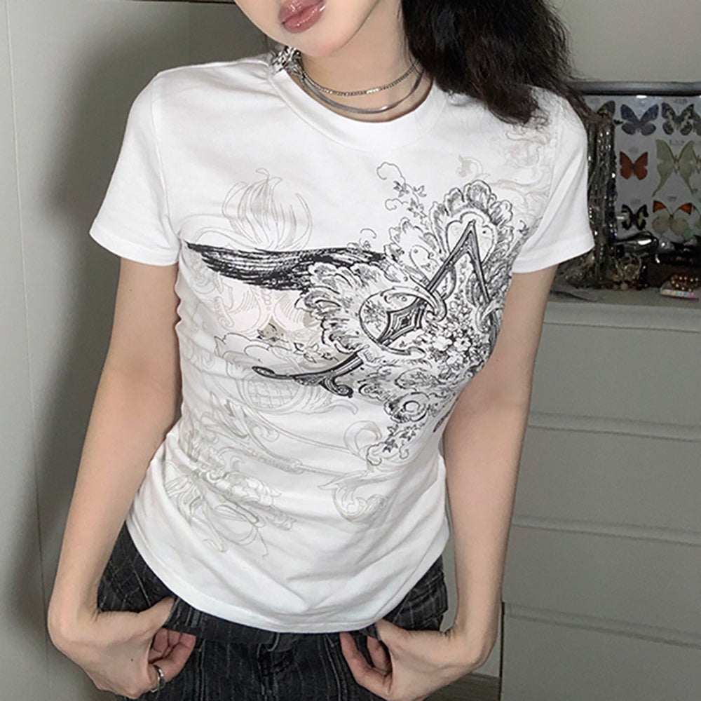 Women Graphic Printed Round Neck Top