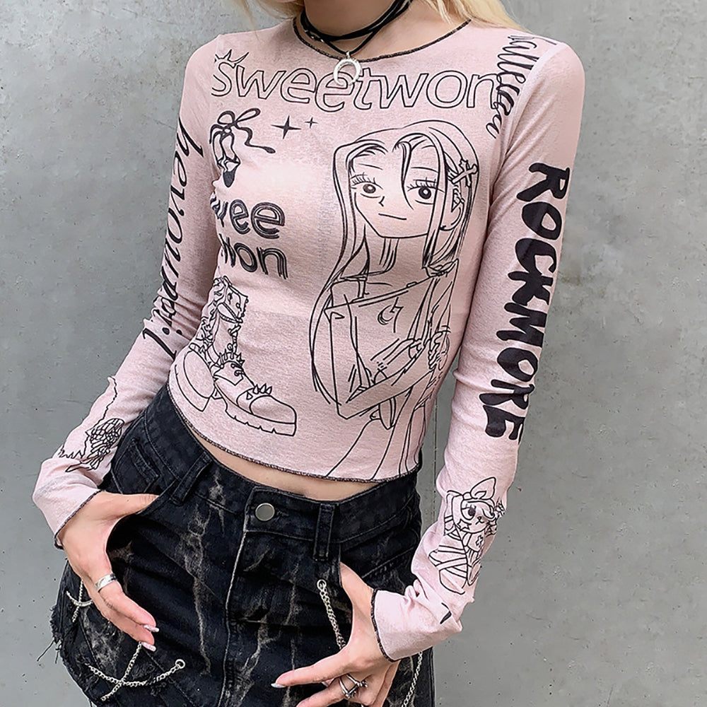 Women Graphic Printed Round Neck Top