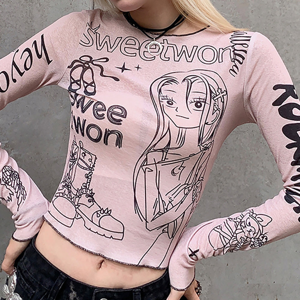 Women Graphic Printed Round Neck Top