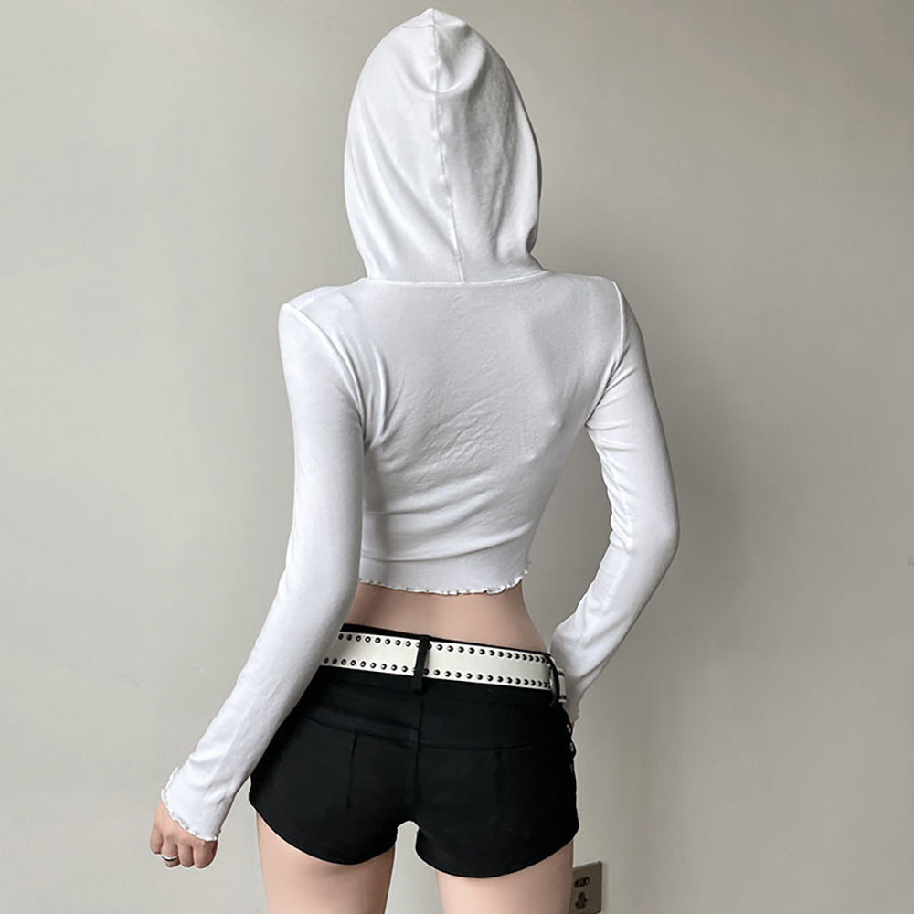 Women Graphic Printed Hood Top