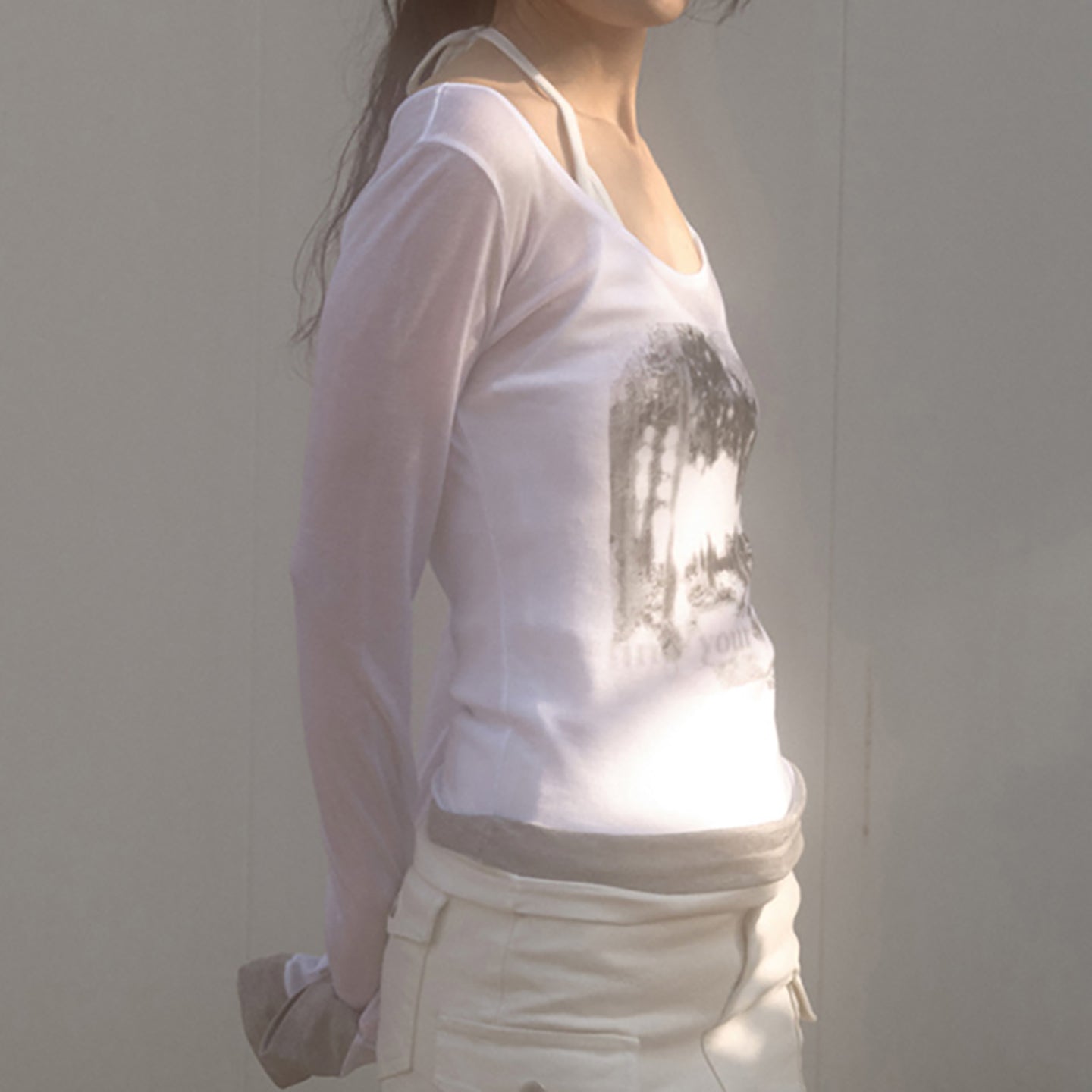 Women Graphic Printed Scoop Neck Top