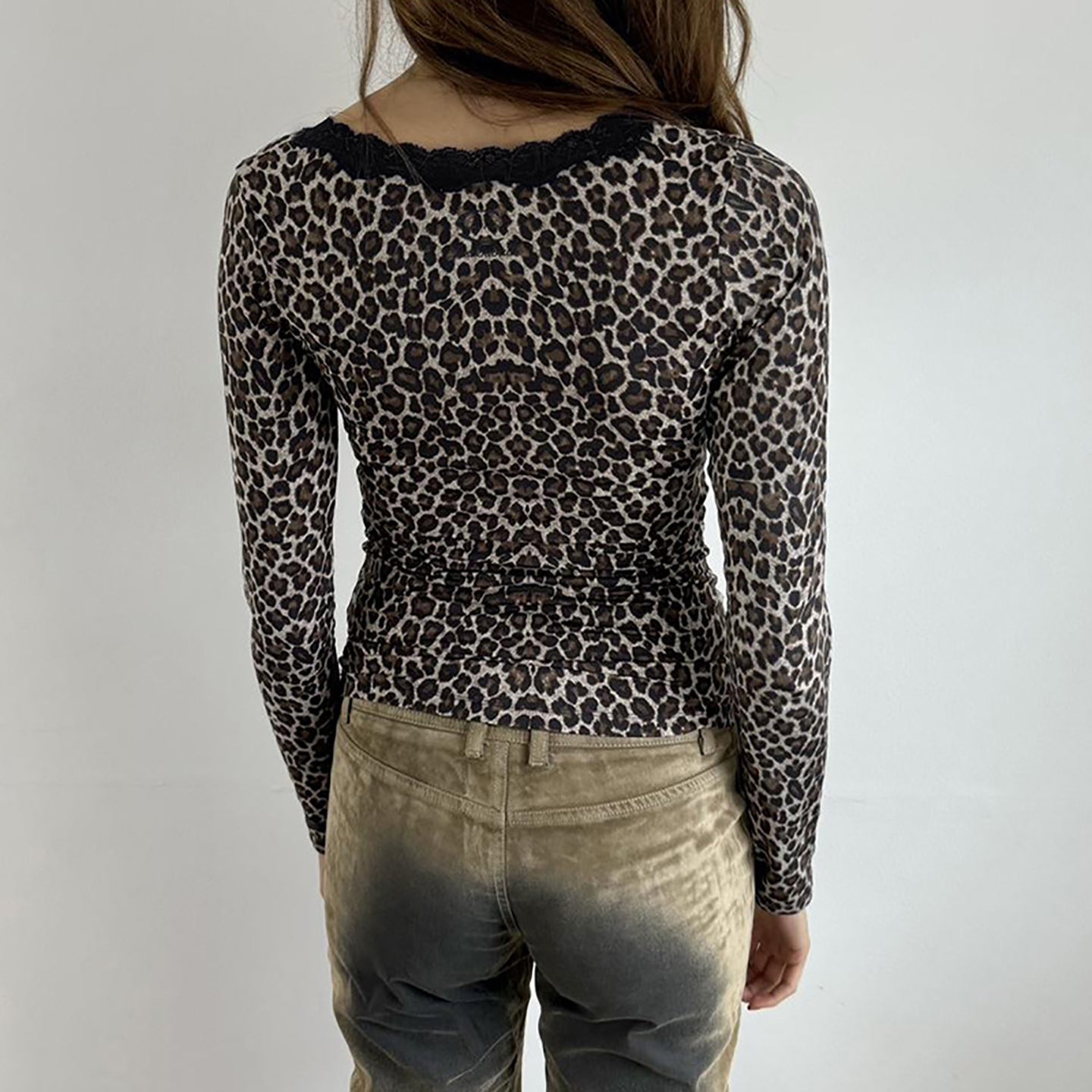 Women Animal Printed V-Neck Top