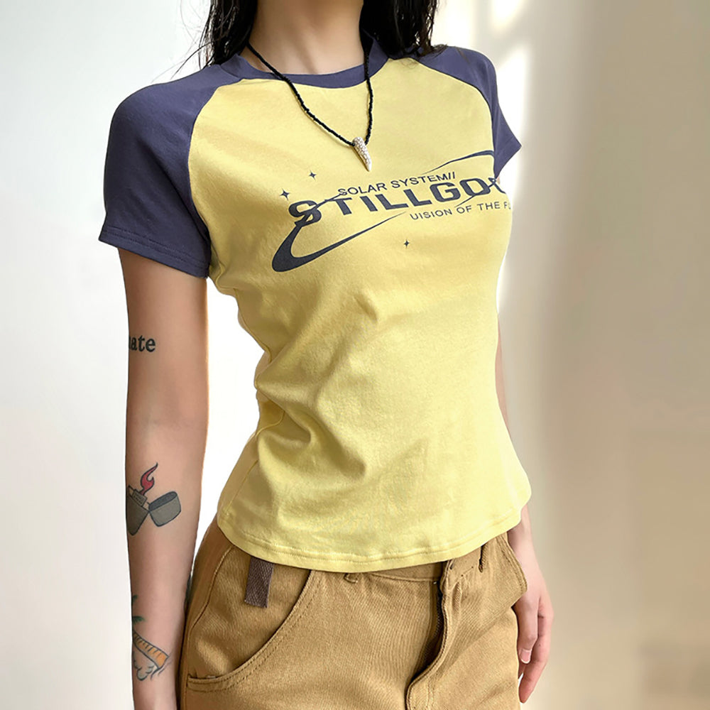 Women Typography Printed Round Neck Top