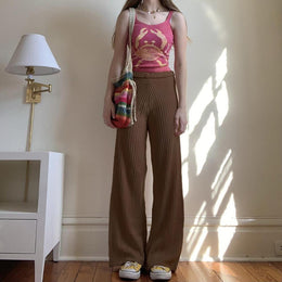 Women Loose Fit High-Rise Easy Wash Trouser