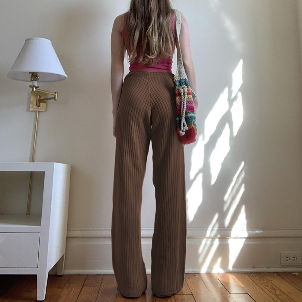 Women Loose Fit High-Rise Easy Wash Trouser