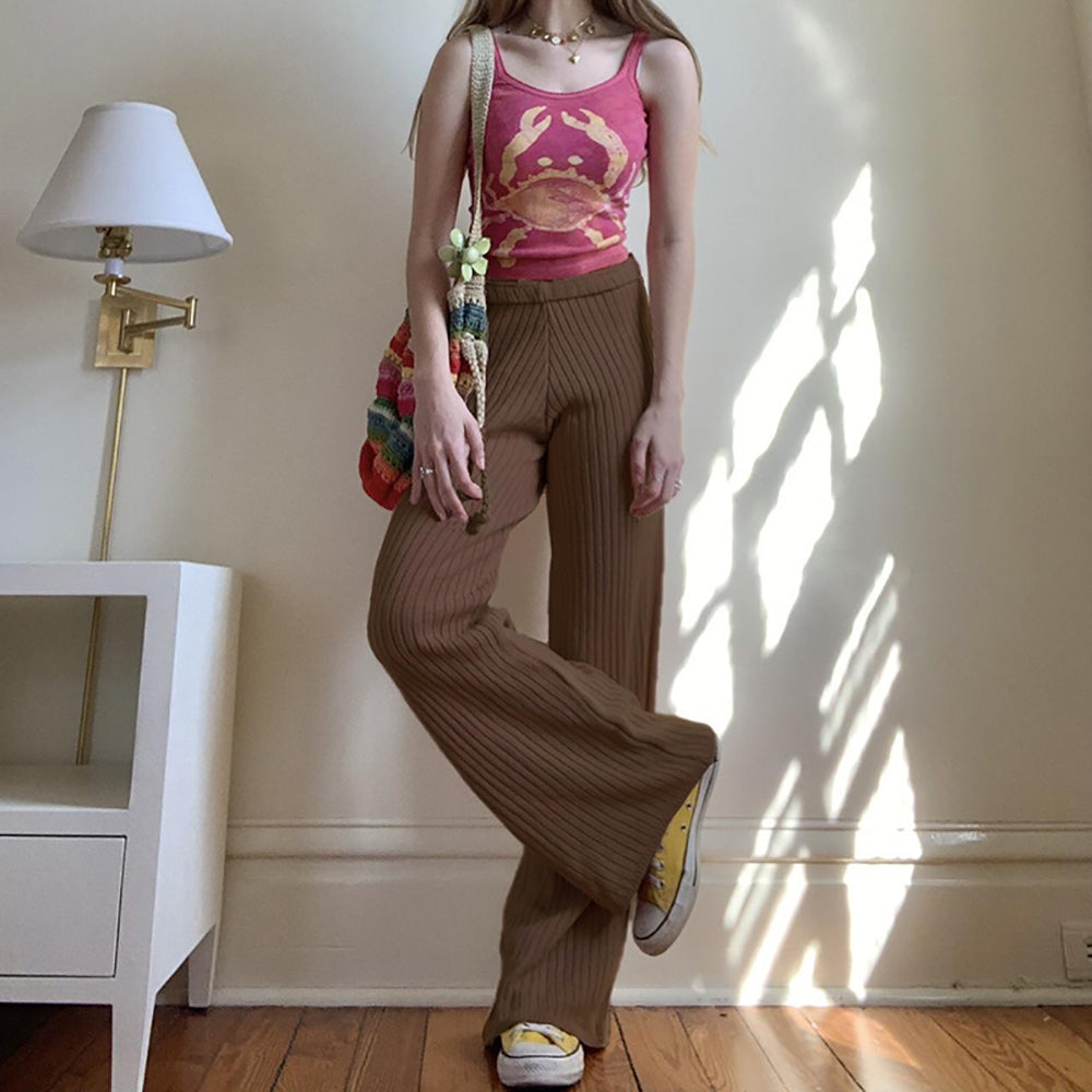 Women Loose Fit High-Rise Easy Wash Trouser