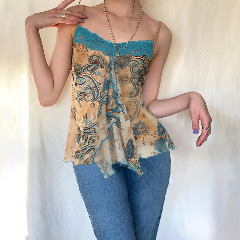 Printed Peplum Top