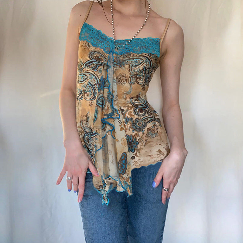 Printed Peplum Top