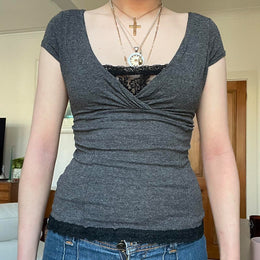 Solid Scoop Neck Top