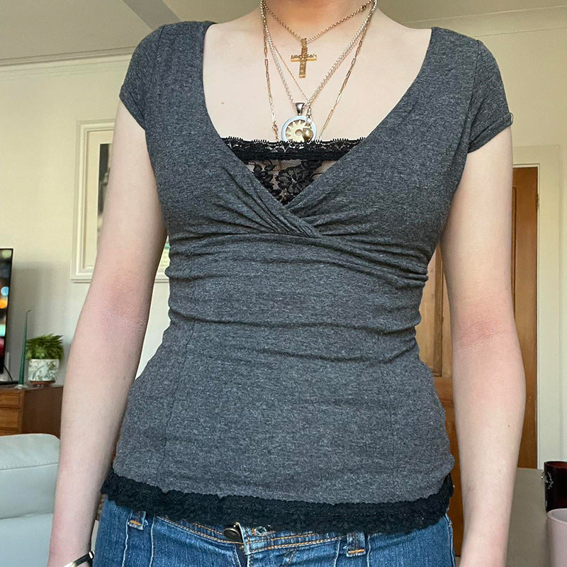 Solid Scoop Neck Top