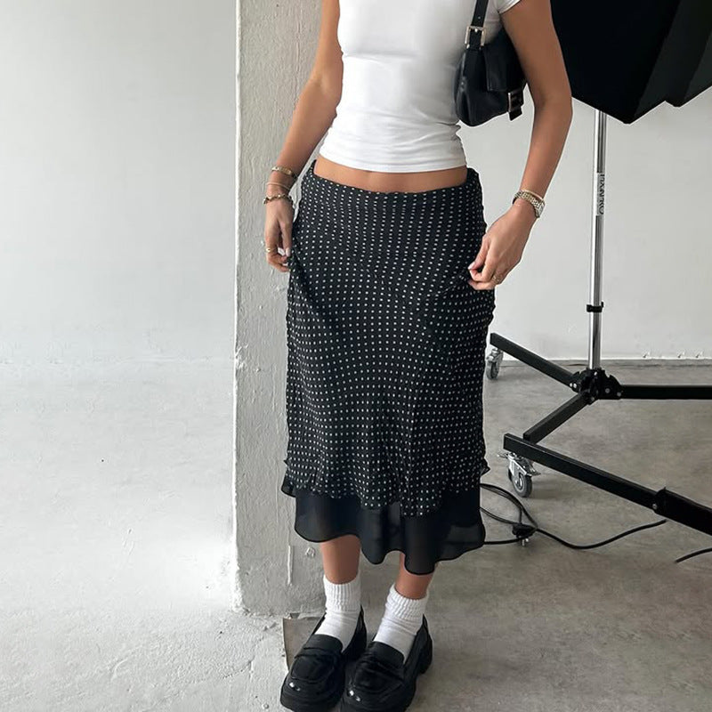 Printed A-Line Midi Skirt