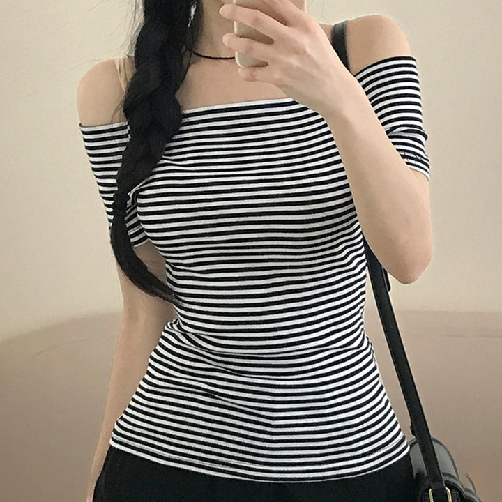 Striped Off-Shoulder Top