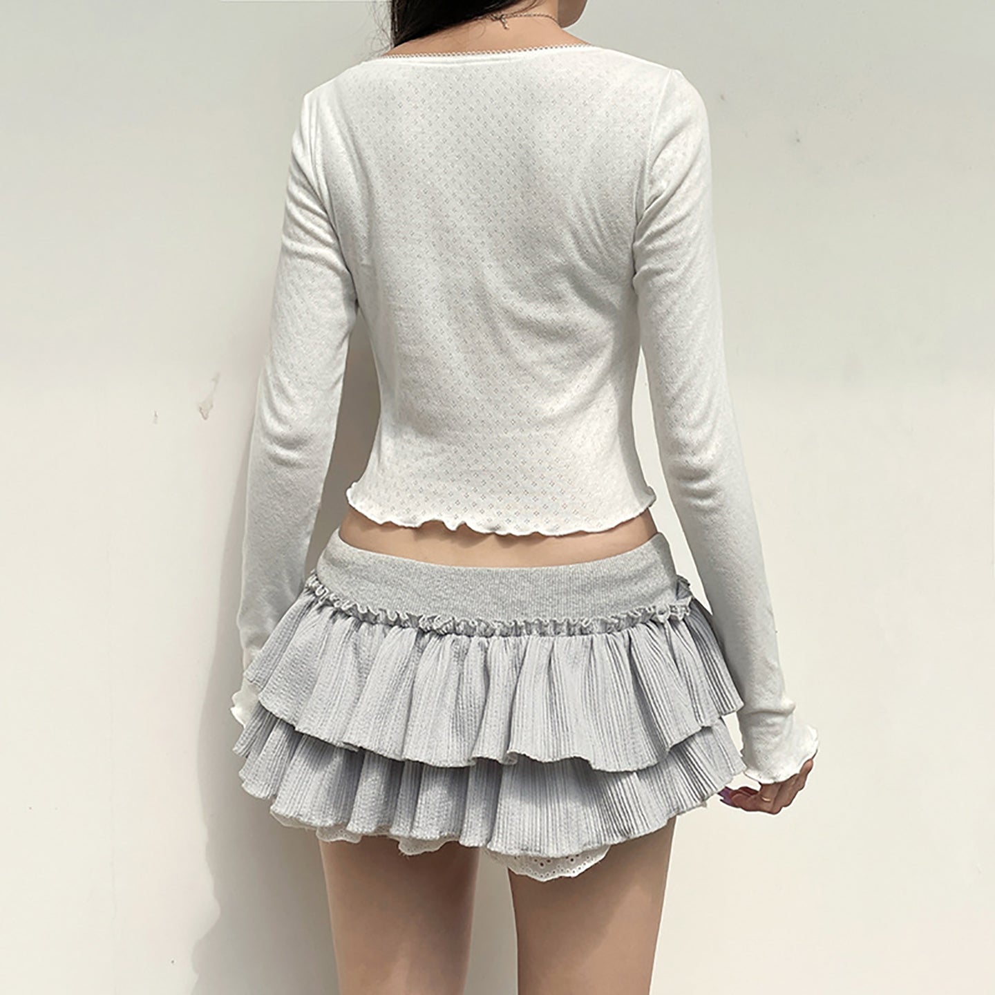 Women Solid Square Neck Cotton Top