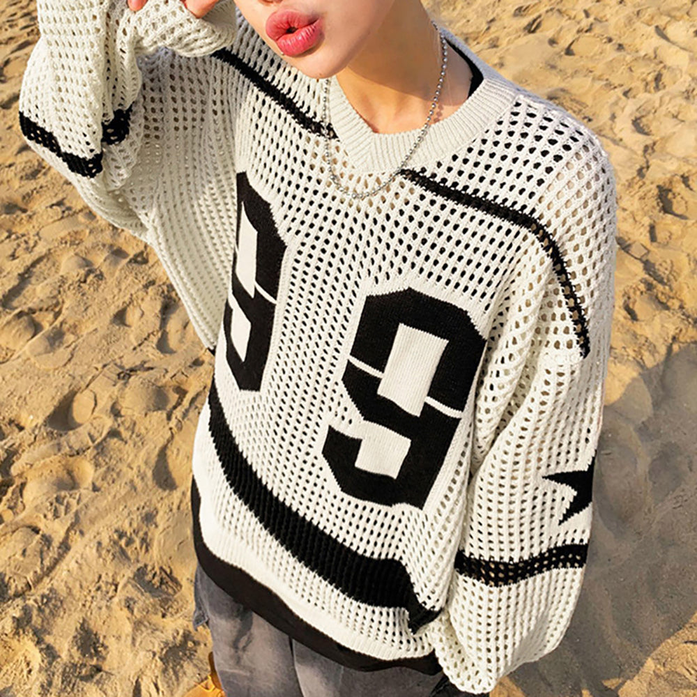 Women V-Neck Cable Knit Pullover