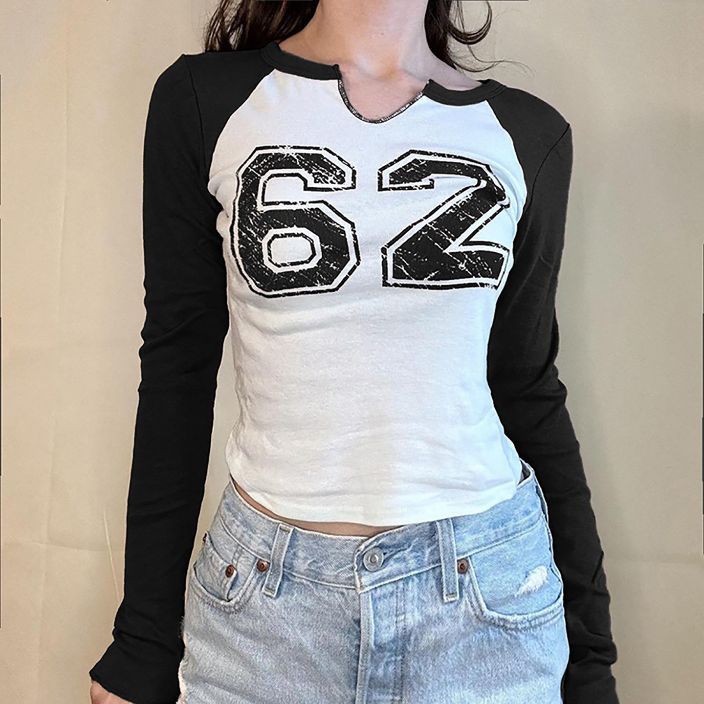 Women Typography Printed Round Neck Top