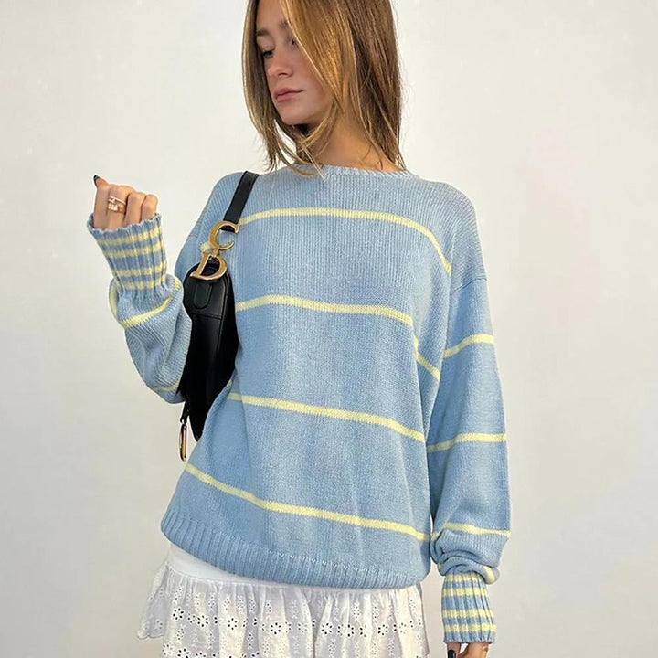 Women Striped Pullover Sweater