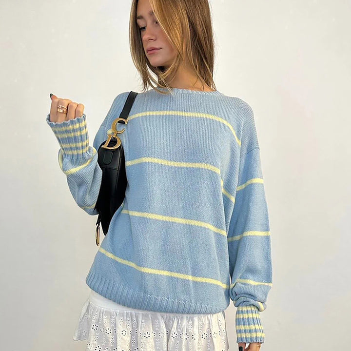 Women Striped Pullover Sweater
