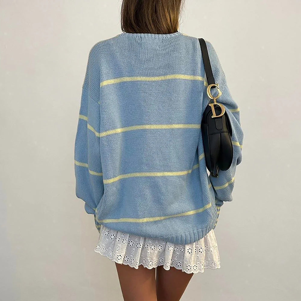 Women Striped Pullover Sweater