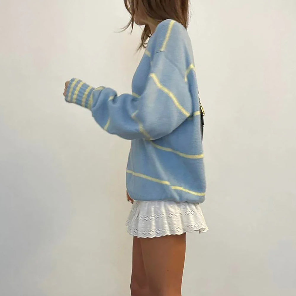 Women Striped Pullover Sweater