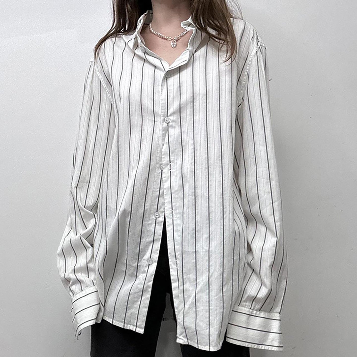 Women Striped V-Neck Extended Sleeves T-shirt