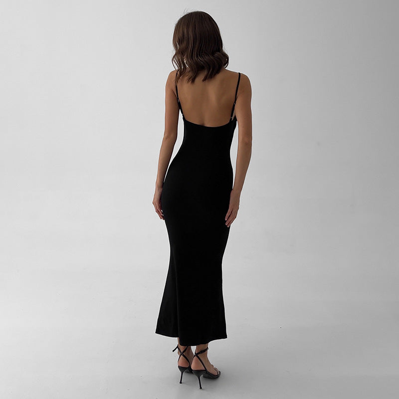 Shoulder Straps Bodycon Maxi Dress