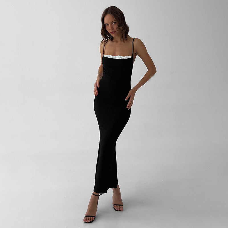 Shoulder Straps Bodycon Maxi Dress