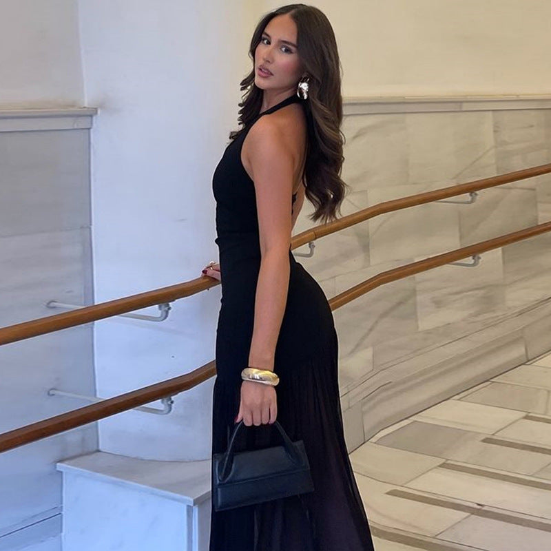 Georgette Bodycon Maxi Dress