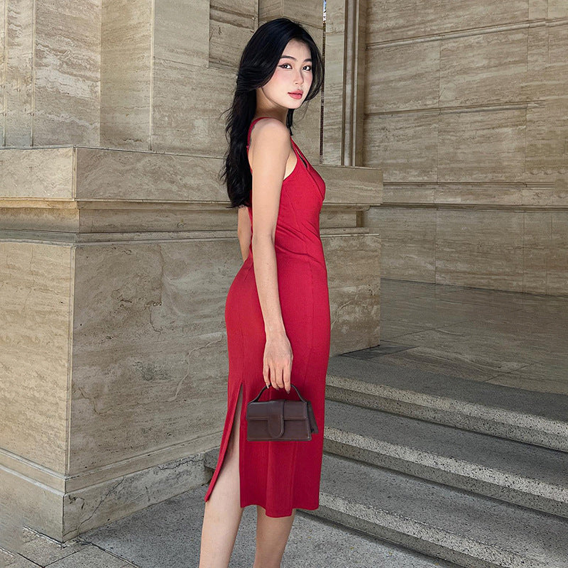 Solid Bodycon Midi Dress