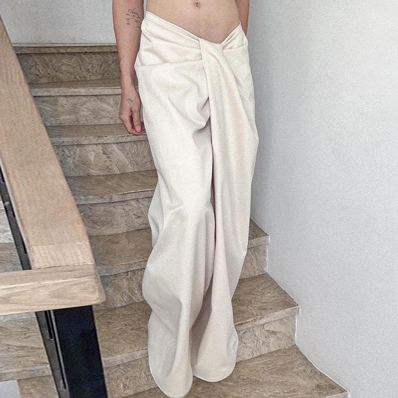 Women Mid-Rise Loose Fit Pleated Trousers