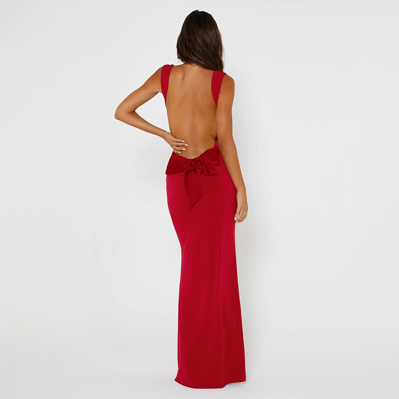 Sweetheart Neck Bodycon Maxi Dress