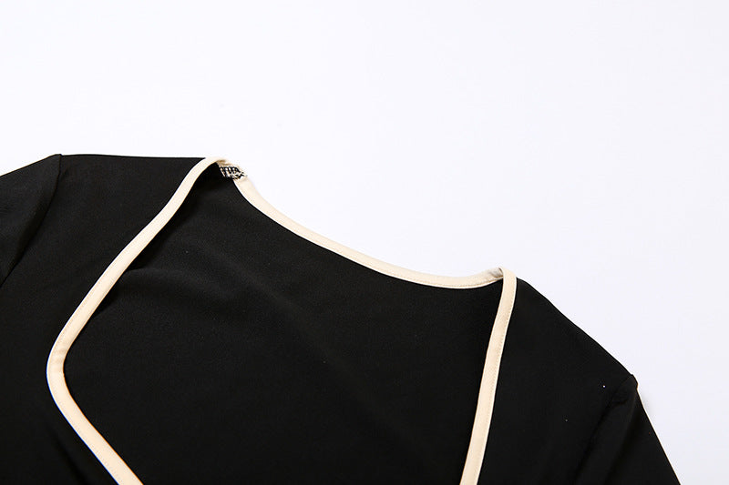 Black Sweetheart Neck Crop Top and Palazzos