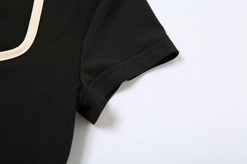 Black Sweetheart Neck Crop Top and Palazzos