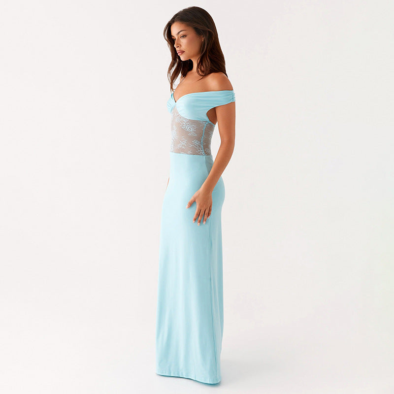 Women Off-Shoulder Bodycon Maxi Dress