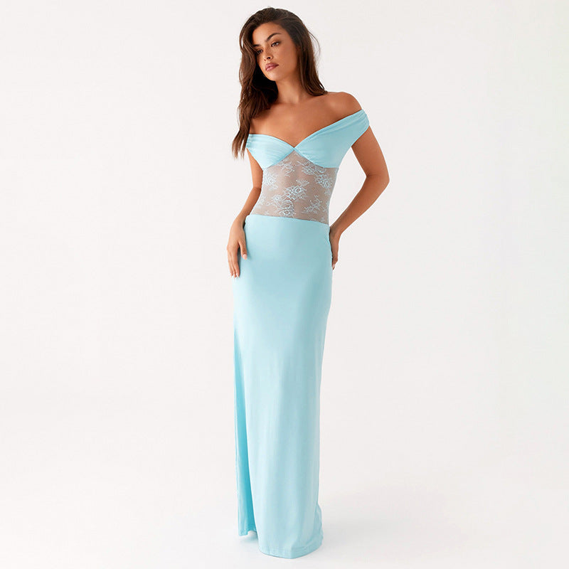 Women Off-Shoulder Bodycon Maxi Dress