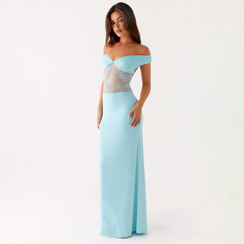 Women Off-Shoulder Bodycon Maxi Dress