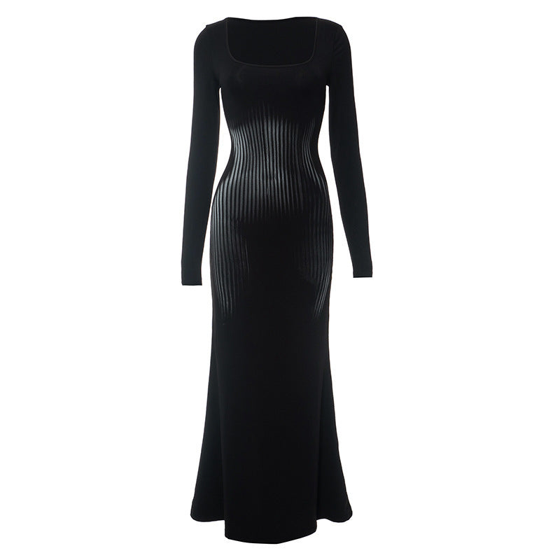 Scoop Neck Long Sleeveless Maxi Dress